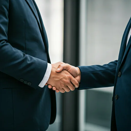 Dos profesionales cerrando un acuerdo